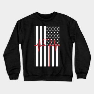 Heartbeat Emergency Rescue EMS and EMT Gifts Crewneck Sweatshirt